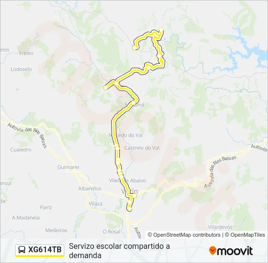XG614TB Bus Line Map
