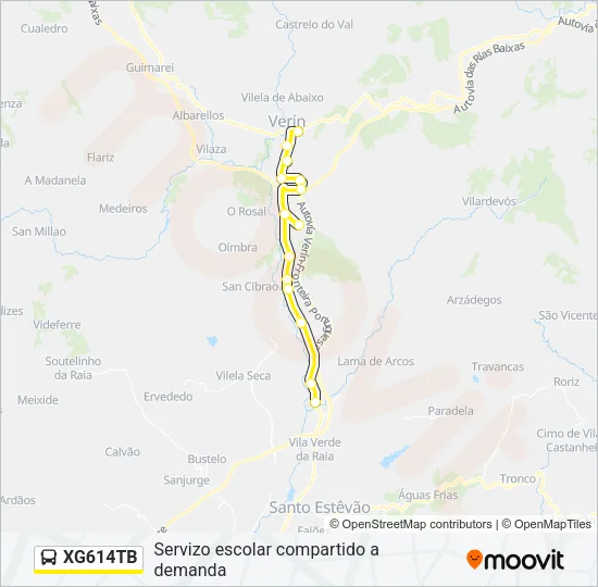 XG614TB Bus Line Map