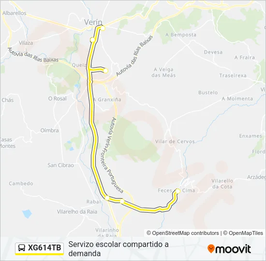 XG614TB Bus Line Map
