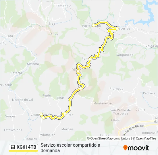 XG614TB Bus Line Map