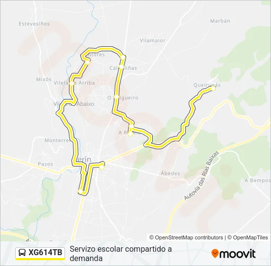 XG614TB Bus Line Map