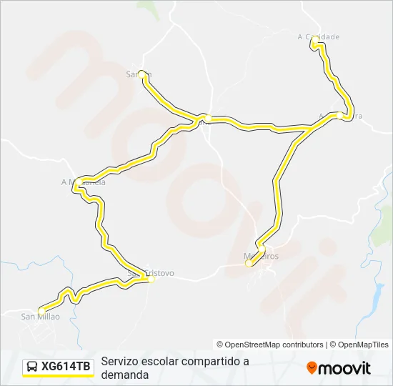 XG614TB Bus Line Map