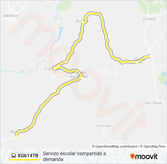 XG614TB Bus Line Map