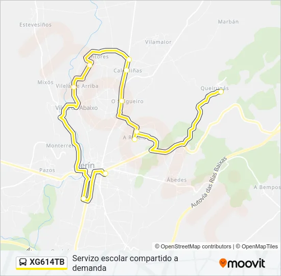 XG614TB Bus Line Map