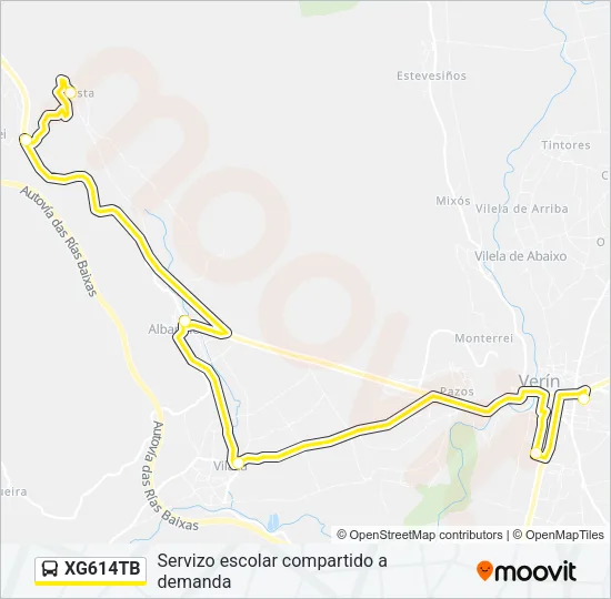 XG614TB Bus Line Map