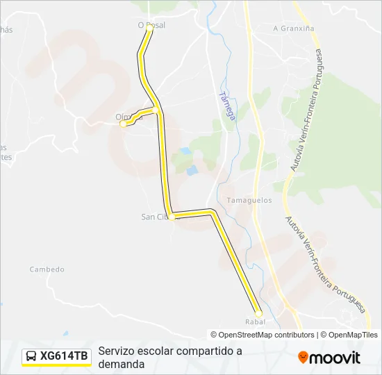 XG614TB Bus Line Map