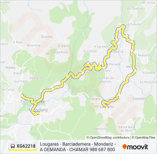 XG62218 Bus Line Map