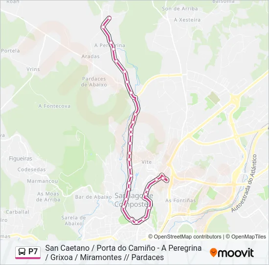 P7 Bus Line Map