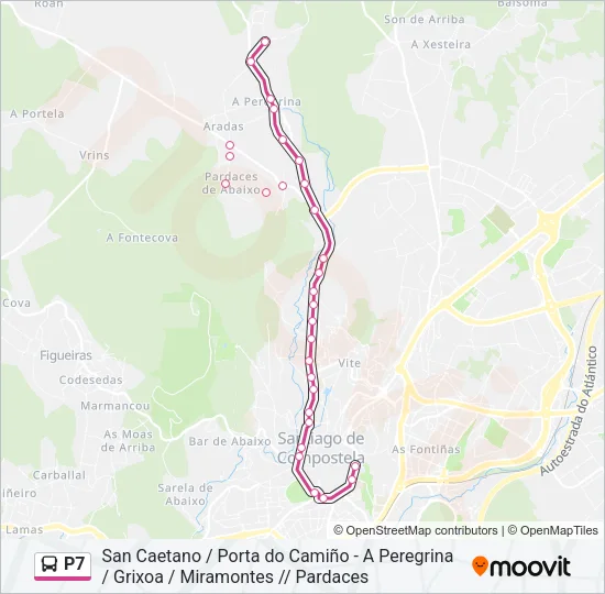 P7 Bus Line Map