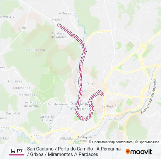 P7 Bus Line Map