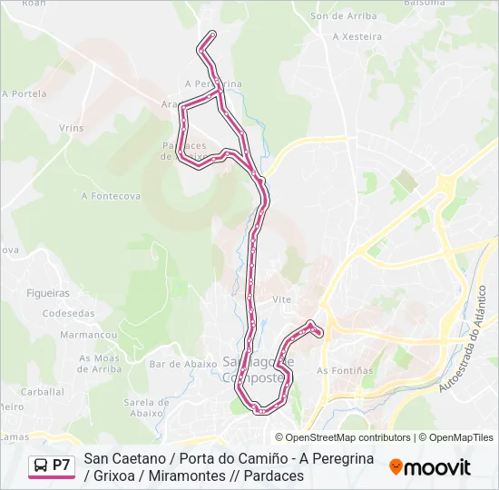 P7 Bus Line Map