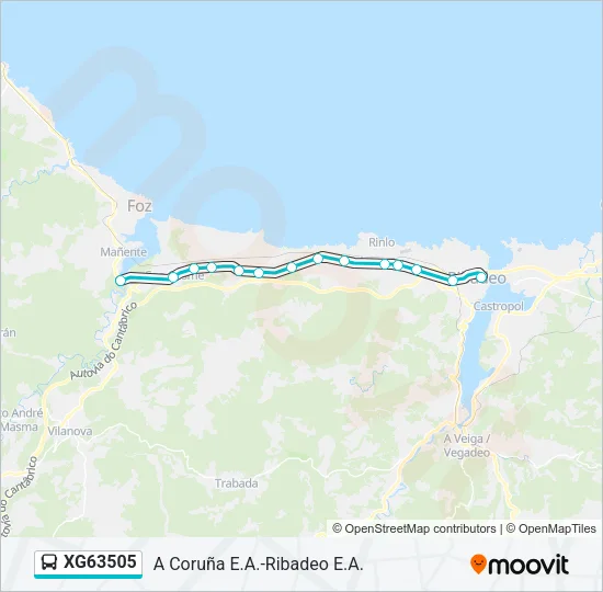 XG63505 Bus Line Map