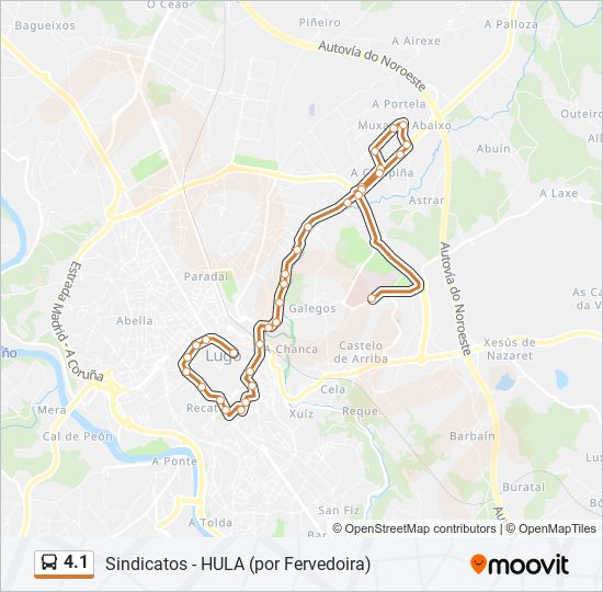 Mapa de 4.1 de autobús