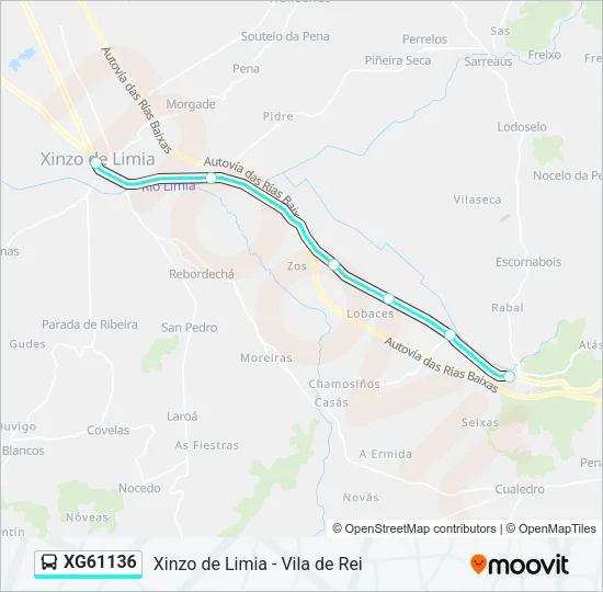 XG61136 Bus Line Map