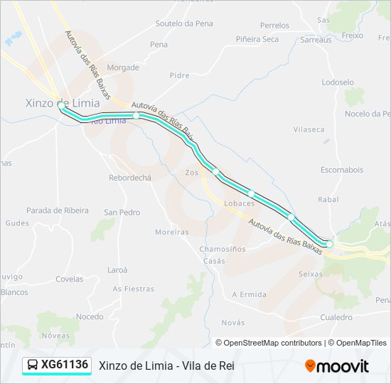 XG61136 bus Line Map