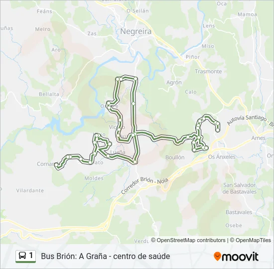 1 Bus Line Map