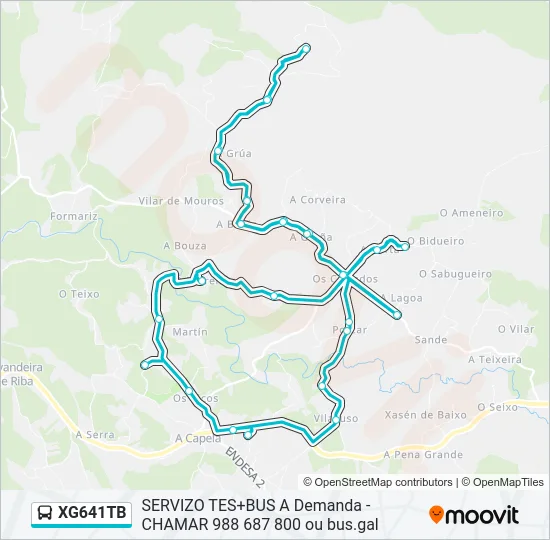 XG641TB Bus Line Map