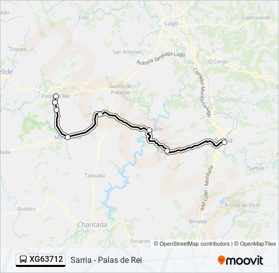 XG63712 bus Line Map