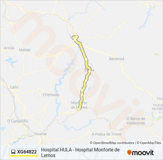 XG64822 bus Line Map