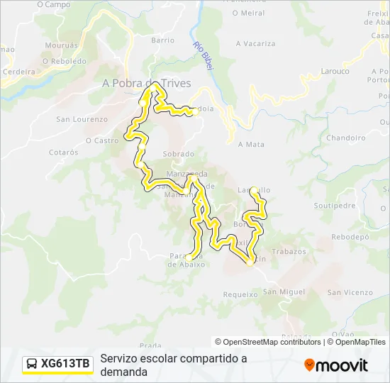 XG613TB Bus Line Map