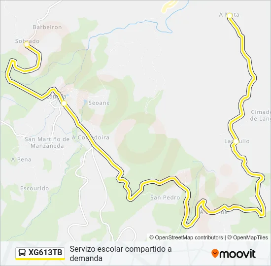 XG613TB Bus Line Map