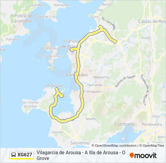 XG627 Bus Line Map