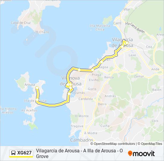 XG627 bus Line Map