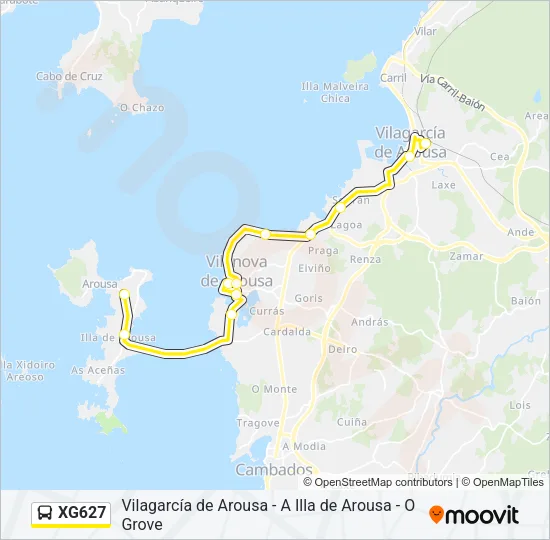 XG627 Bus Line Map