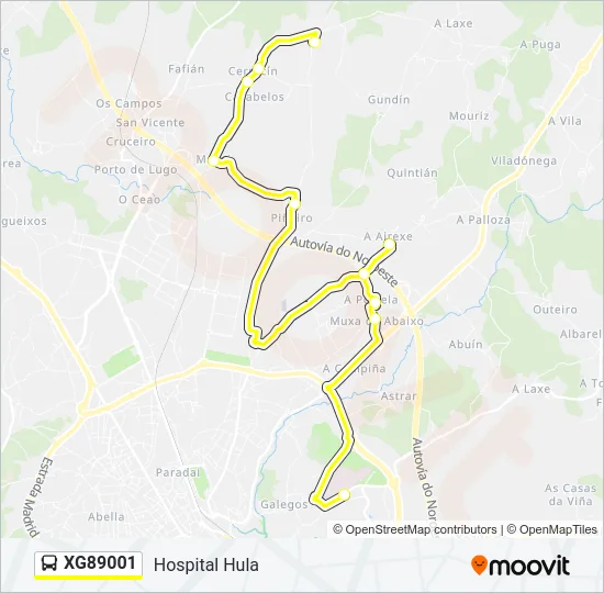 XG89001 Bus Line Map