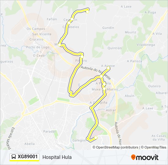 XG89001 bus Line Map