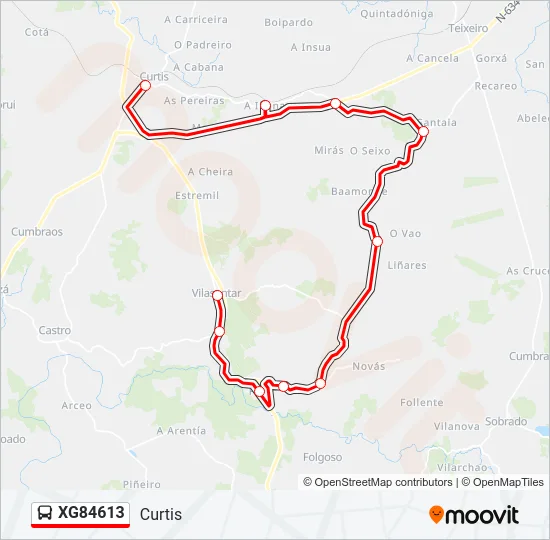 XG84613 Bus Line Map