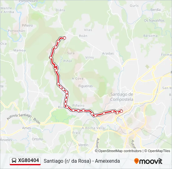 XG80404 Bus Line Map