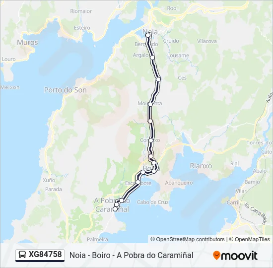 XG84758 Bus Line Map