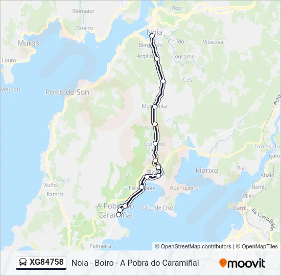 XG84758 Bus Line Map