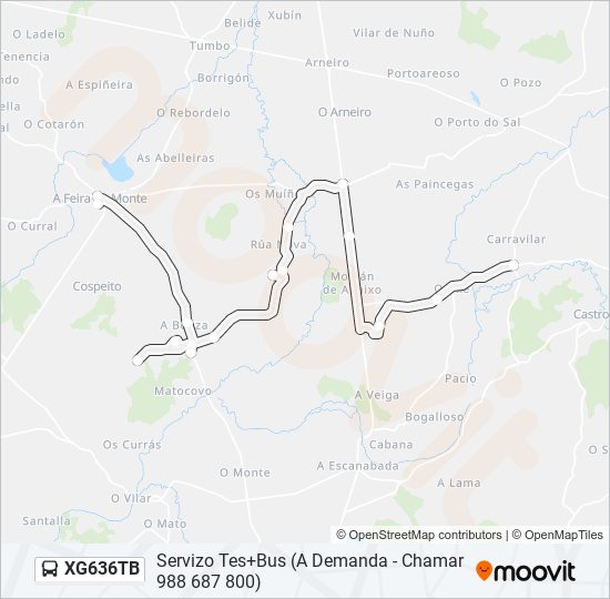 XG636TB bus Line Map