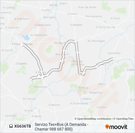 XG636TB Bus Line Map
