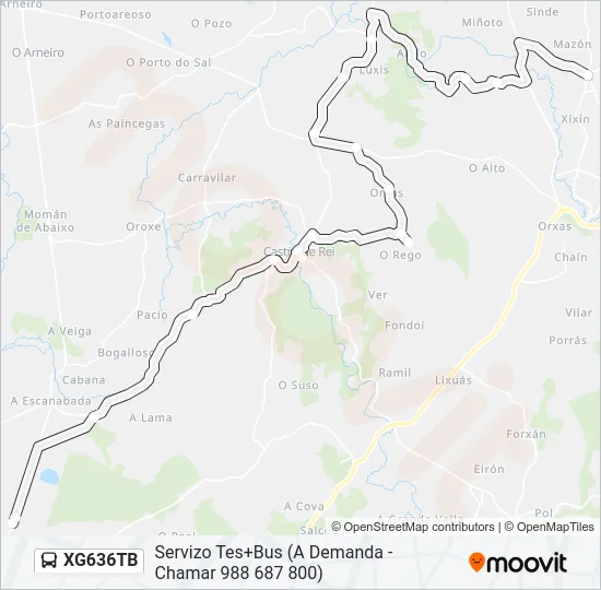 XG636TB Bus Line Map