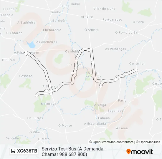 XG636TB Bus Line Map