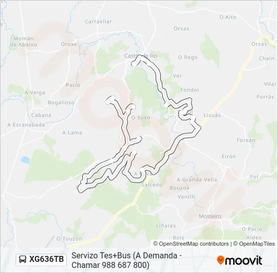 XG636TB Bus Line Map