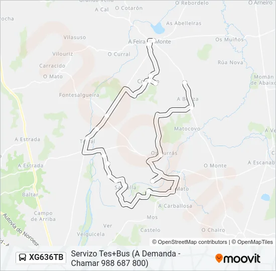 XG636TB Bus Line Map