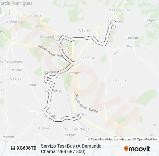 XG636TB Bus Line Map