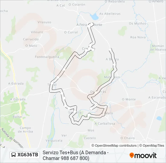 XG636TB Bus Line Map