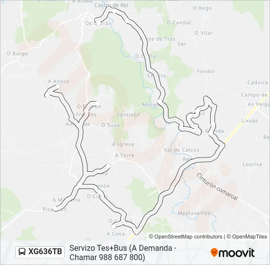 XG636TB Bus Line Map
