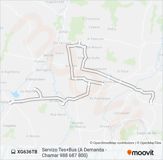 XG636TB Bus Line Map