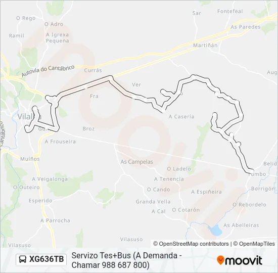 XG636TB Bus Line Map