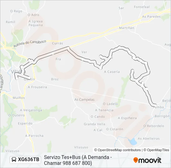 XG636TB Bus Line Map