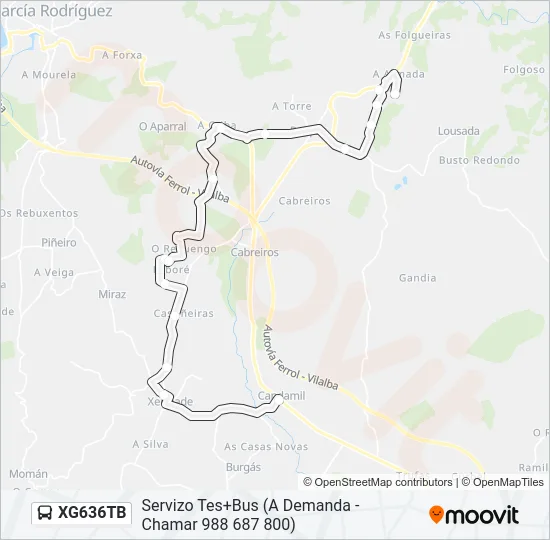 XG636TB Bus Line Map