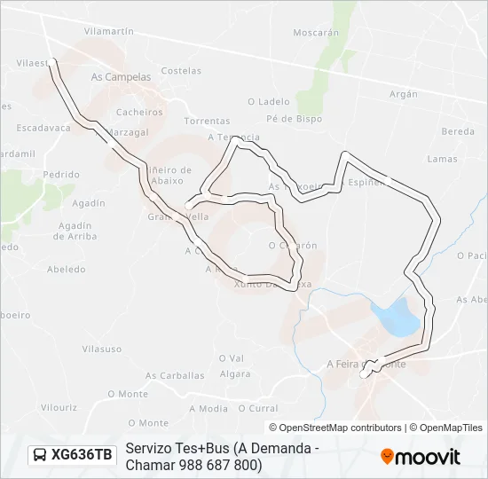 XG636TB Bus Line Map