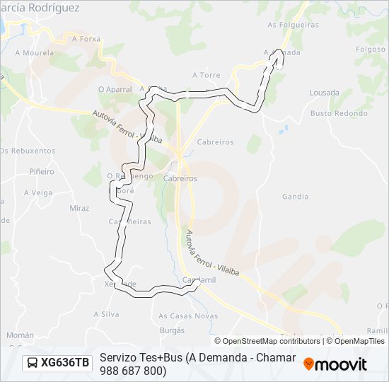 XG636TB bus Line Map