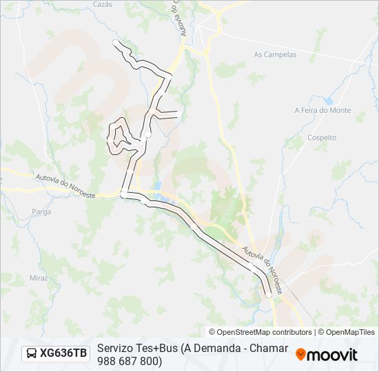 XG636TB bus Mapa de línia